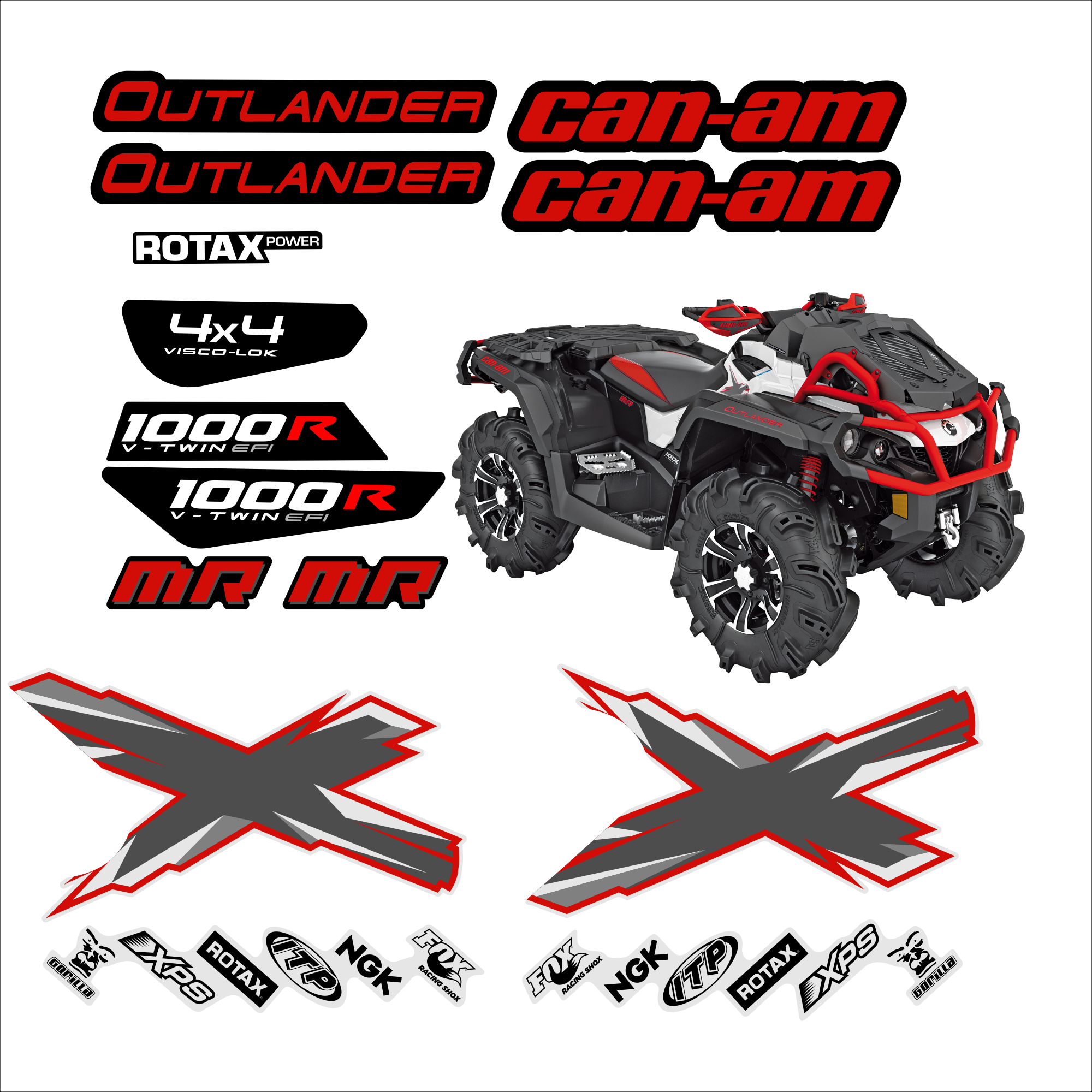 Комплект наклеек CAN-AM Outlander XMR G2