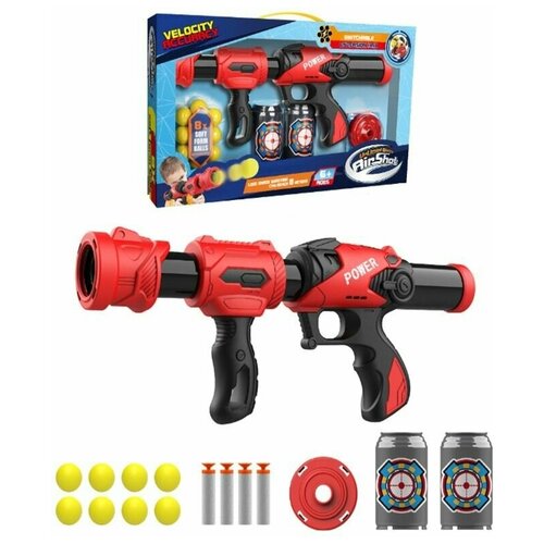игрушечное оружие pixel crew игрушечное оружие кирка 8 бит пиксельная 45 см Оружие игрушечное Бластер, для мальчиков, красный