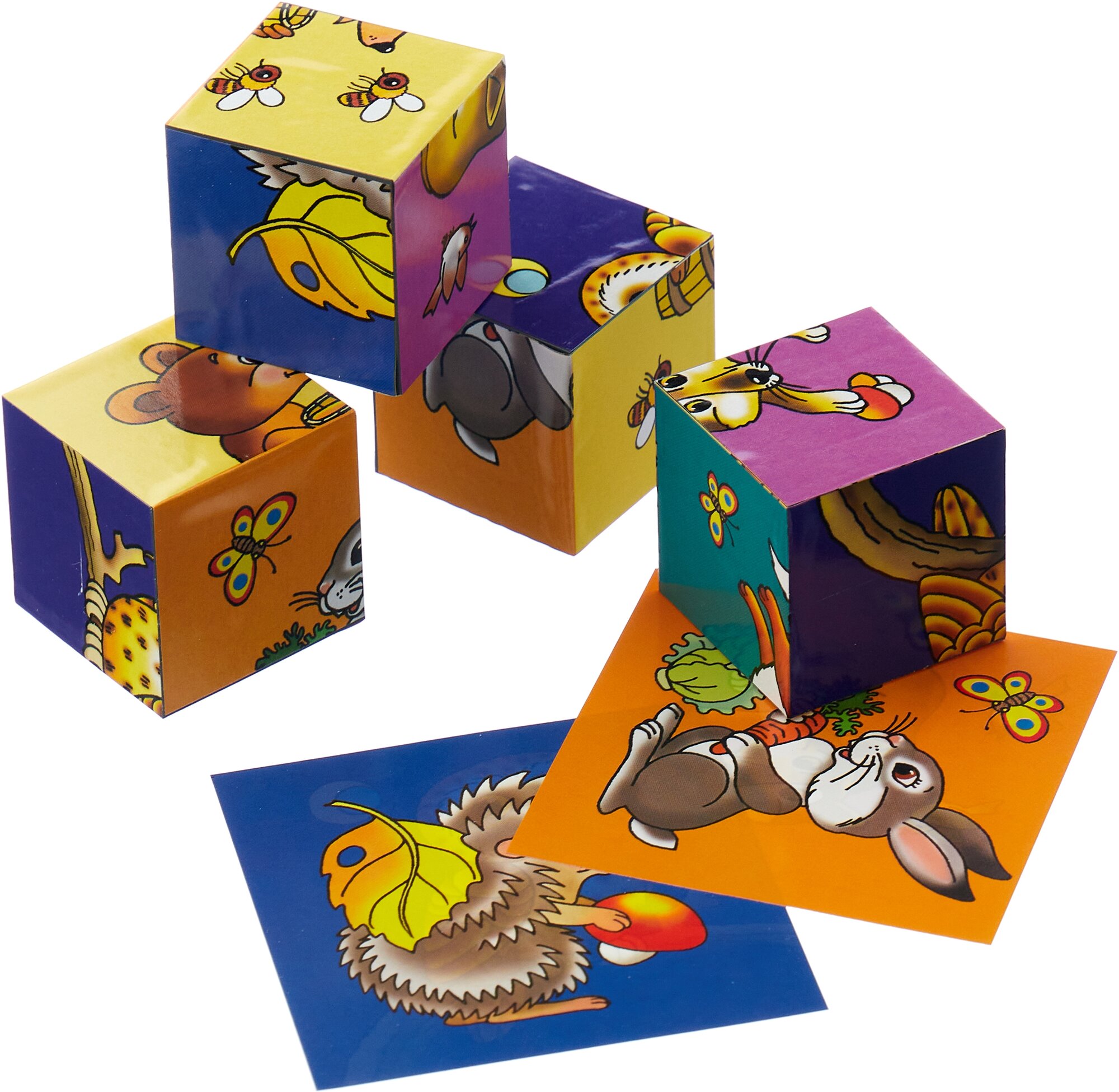 Кубики Step Puzzle Baby Step "Лесные животные", 4 штуки (87326)