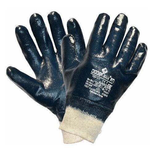 Перчатки хлопковые DIGGERMAN РП нитриловое покрытие (облив) размер 9 (L) синие, 4 шт перчатки хлопковые diggerman рп нитриловое покрытие облив размер 9 l синие пер317