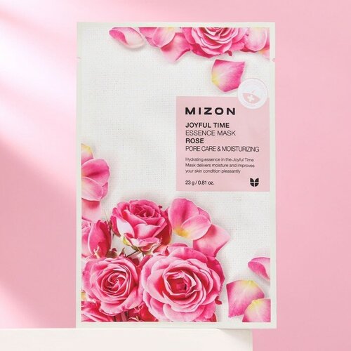 Купить Тканевая маска для лица с экстрактом лепестков розы MIZON Joyful Time Essence Mask Rose, 23 г, Нет бренда