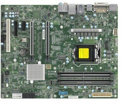 Supermicro Материнская плата MBD-X12SAE-B 10th Generation Intel Core i9 Core i7 Core i5 Core i3 Pentium Celeron Processor, Intel Xeon W-1200