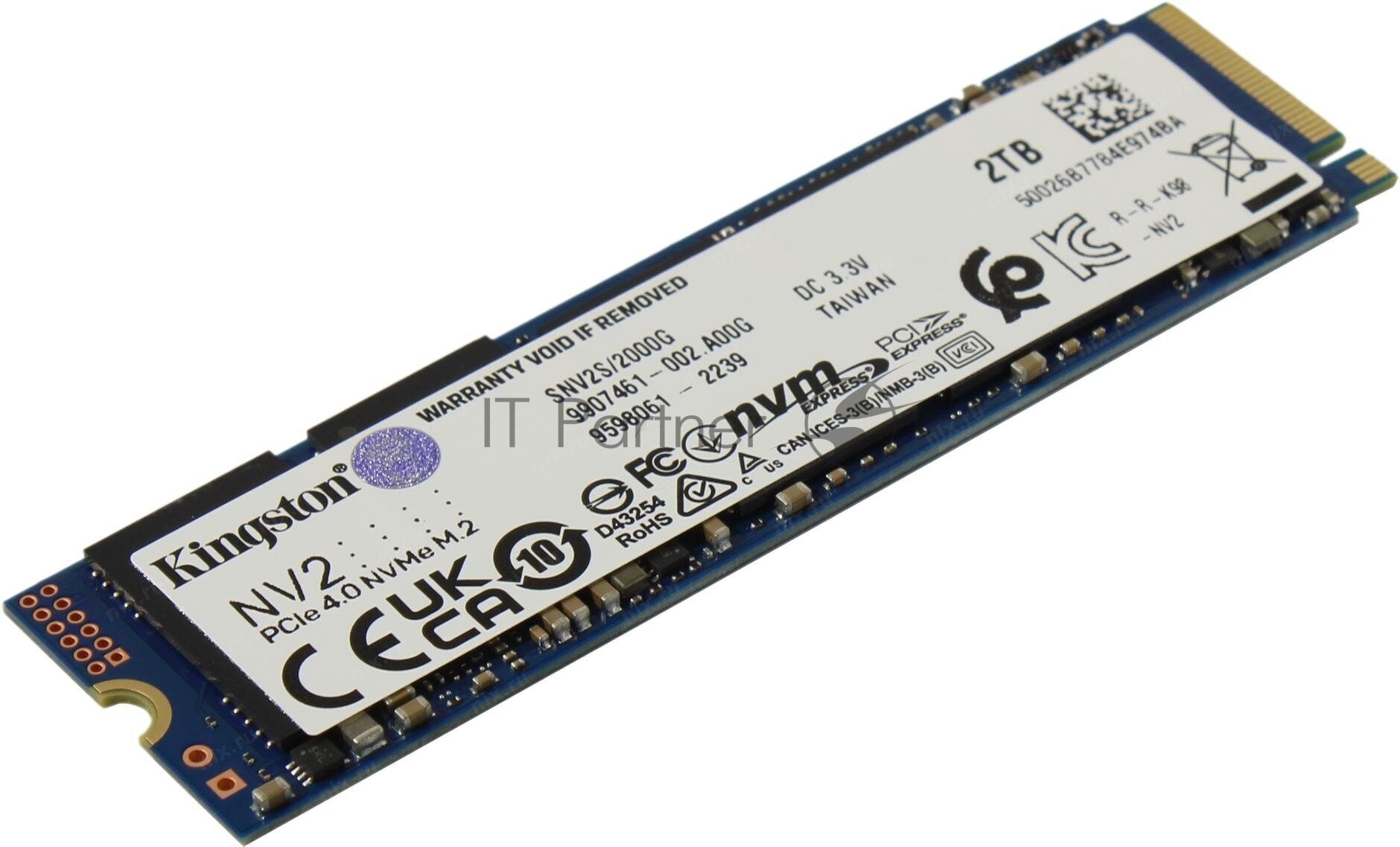 Накопитель KINGSTON SSD M.2 NV2 2TB PCIe 4.0 x4 3D NAND TLC (SNV2S/2000G) - фотография № 10