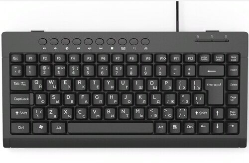 Клавиатура Ritmix RKB-104 стандартная, компактная , чёрная