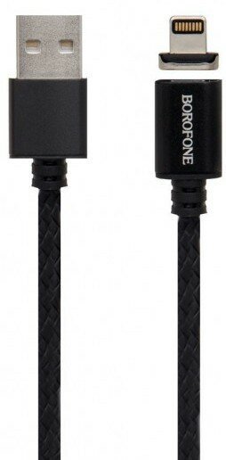 Дата-кабель USB 3.0A для Apple 8-pin MAGNETIC Borofone BU1 1.2м Black