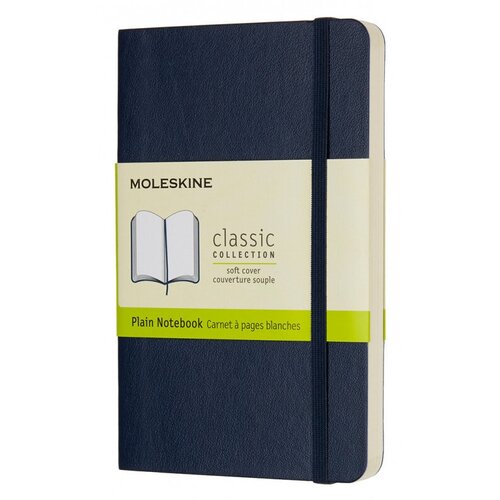 Блокнот Moleskine CLASSIC SOFT QP613B20 9x14 см 192стр. без линовки, мягкая обложка, синий