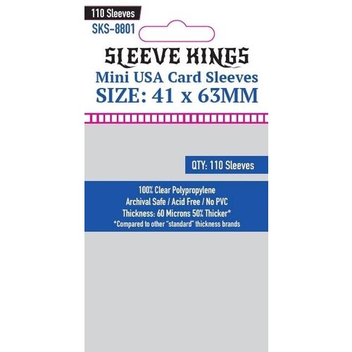 Протекторы для настольных игр Sleeve Kings Mini USA (41x63мм) - 110шт, 60 микрон