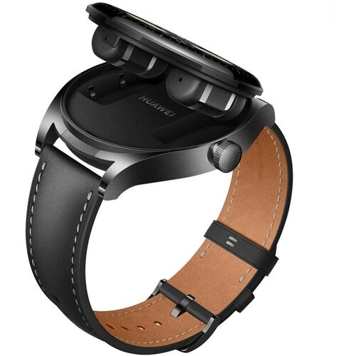 Huawei Смарт-часы HUAWEI Watch Buds Black Leather Strap