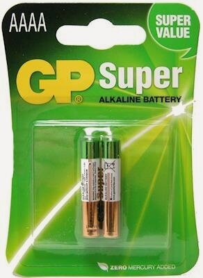 Изображение товара Батарейка GP AAAA Super Alkaline 1.5v BL2 GP25A-2UE2, 2шт.