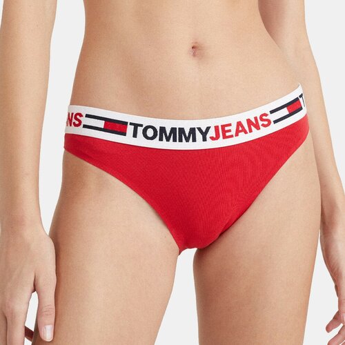 Трусы танга TOMMY HILFIGER, средняя посадка, стрейч, размер M, мультиколор