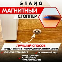 Стоппер STANG (отбойник-упор-стопор) магнитный автоматический невидимый (по типу Fantom), прозрачный