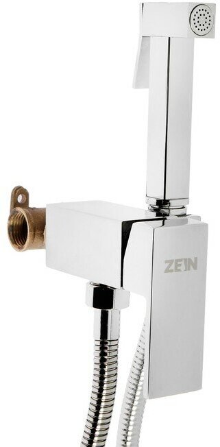 Смеситель с гигиеническим душем ZEIN, картридж керамика 35 мм, латунь, хром