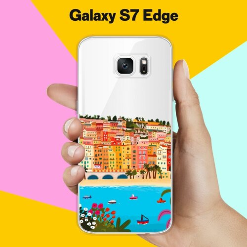 Силиконовый чехол на Samsung Galaxy S7 Edge Пляж / для Самсунг Галакси С7 Едж силиконовый чехол на samsung galaxy s7 edge синий цвет для самсунг галакси с7 едж