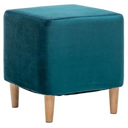 Пуф Leset Соул квадратный со съемным чехлом, ткань Велюр Изумрудный