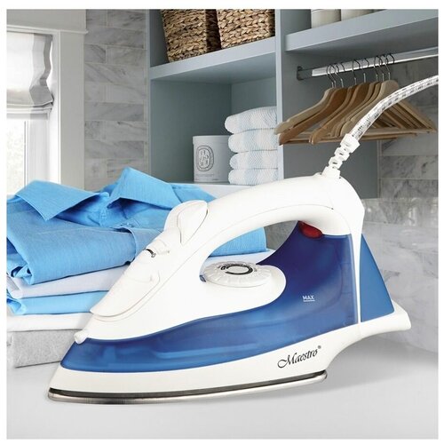 Утюг электрический MSфункция вертикальной глажкиподошва утюга с антипригарным покрытием1600Втутюг домашнийпаровой ударбелыйсинийдля дома 299900₽