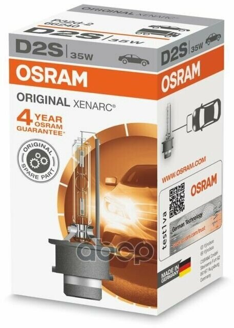 66240_Лампа Xenarc Original! 1Шт. (D2s) 85V 35W P32d-2 Качество Ориг. З/Ч (Оем) Osram арт. 66240