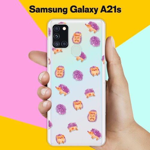 Силиконовый чехол Узор из ёжиков на Samsung Galaxy A21s силиконовый чехол узор из ёжиков на samsung galaxy s20