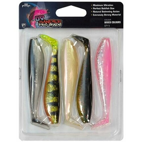 Приманка силиконовая Fox Rage Ultra UV Zander Pro Shad Mixed Colour Lure Packs 10 см 5 шт