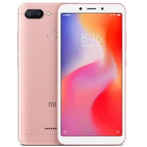 смартфон xiaomi mi a1 золотистый 5 32 гб lte wi fi gps Смартфон Xiaomi Redmi 6 4/64 ГБ Global, Dual nano SIM, розовый