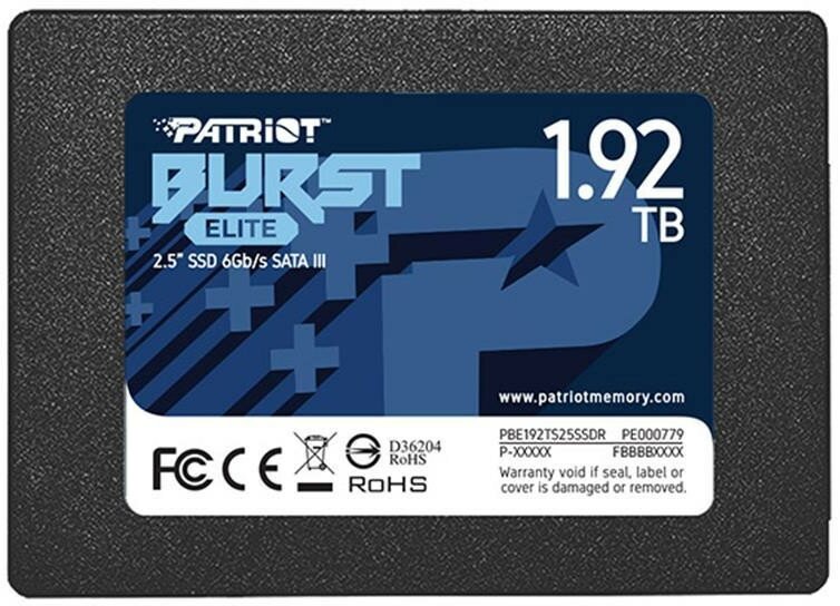 SSD накопитель PATRIOT Burst Elite 1.92 TB PBE192TS25SSDR
