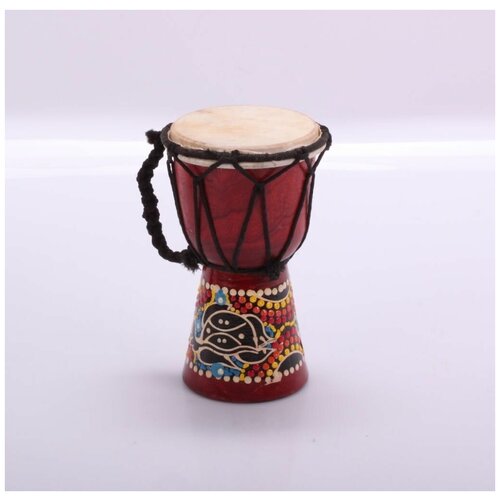 Музыкальный инструмент Барабан Джембе Индонезия 15 см/ ударный инструмент Бали рисунок (в точку) TATImarket