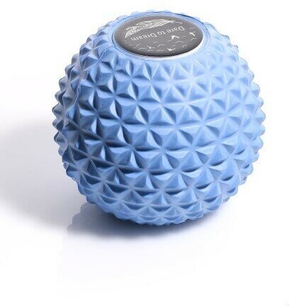 Мячик массажный для йоги, пилатеса и МФР, голубой, валик для спины, мяч для МФР, ролик массажный - фотография № 10