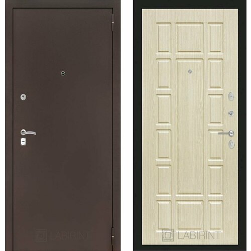 Входная дверь Labirint Classic Антик медный 12 Беленый дуб 960x2050, открывание левое входная дверь нео 3 левая 2050x960 антик медный беленый дуб