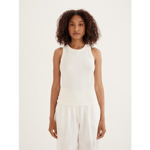 фото Топ chaika, хлопок, трикотаж, размер xs, белый