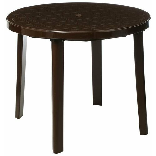 Стол круглый, 900 х 900 х 750 мм, цвет коричневый стол обеденный leif 900×900×750 мм цвет тёмно серый