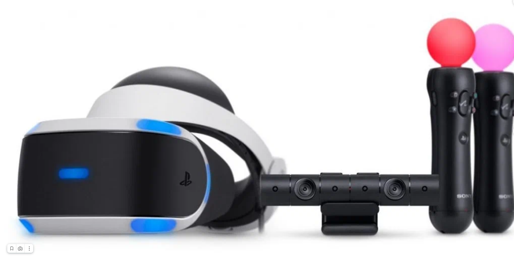 Система VR Sony PlayStation VR CUH-ZVR2 + Camera + 2 Move Motion Controller, 1920x1080, 120 Гц, черно-белый (Уценка)