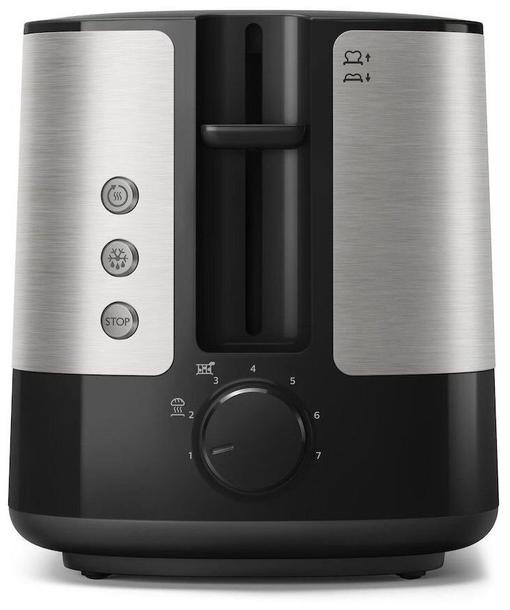Тостер Philips HD2635/90 серебристый чёрный - фото №4