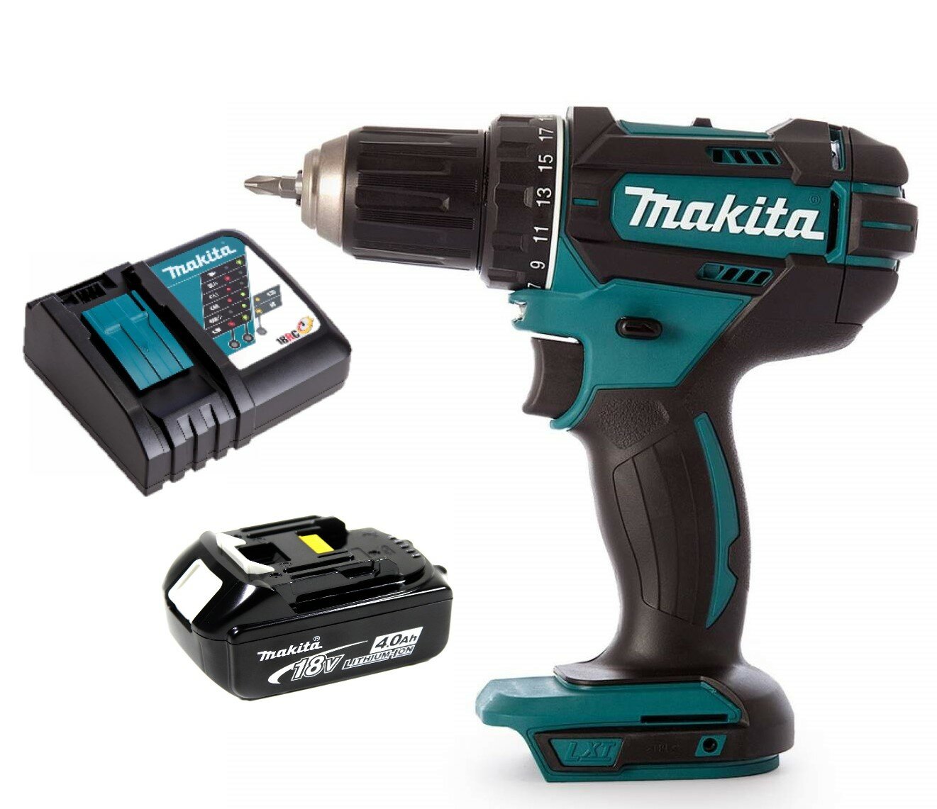 Аккумуляторная дрель-шуруповерт Makita DDF482RM1 (18V, 1 x 4.0Ah, LXT)