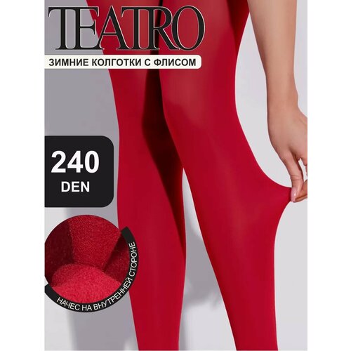 фото Колготки teatro, 240 den, размер 4, красный