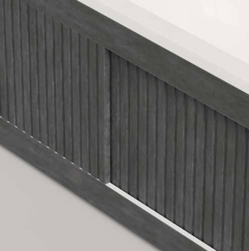 Изображение товара Экран под ванну "Рифленый" 180, влагостойкий, рифленая поверхность, серый камень