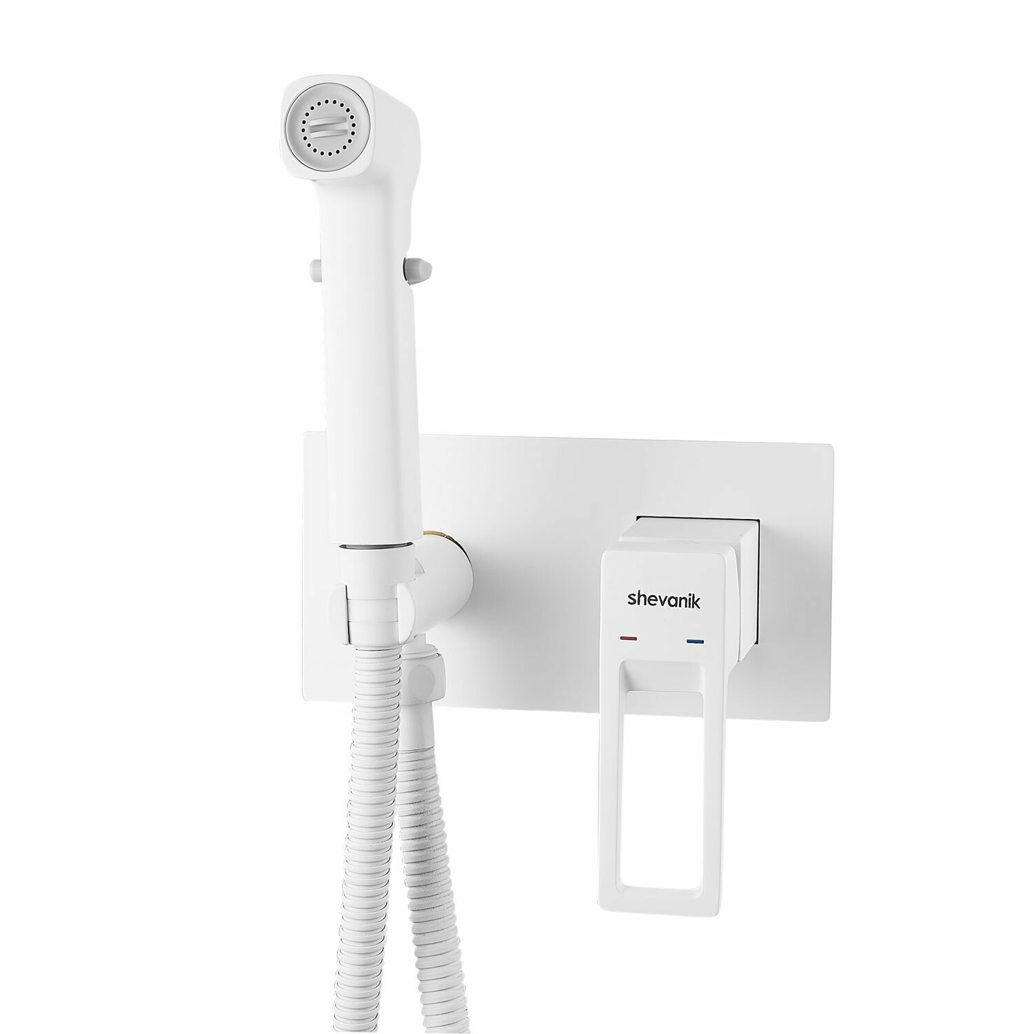Гигиенический душ со смесителем встроенный Shevanik S6805C белый