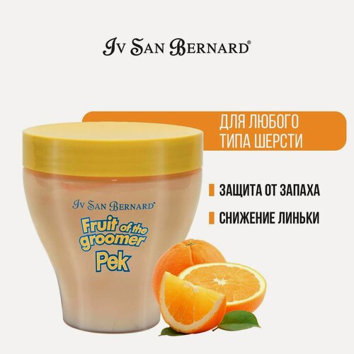 Изображение товара Маска для собак и кошек Iv San Bernard Fruit of the Groomer Orange, восстанавливающая для слабой выпадающей шерсти с силиконом 250 мл