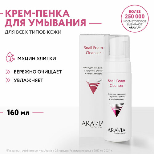 Пенка для умывания Aravia Professional Snail Foam 160 мл 537₽