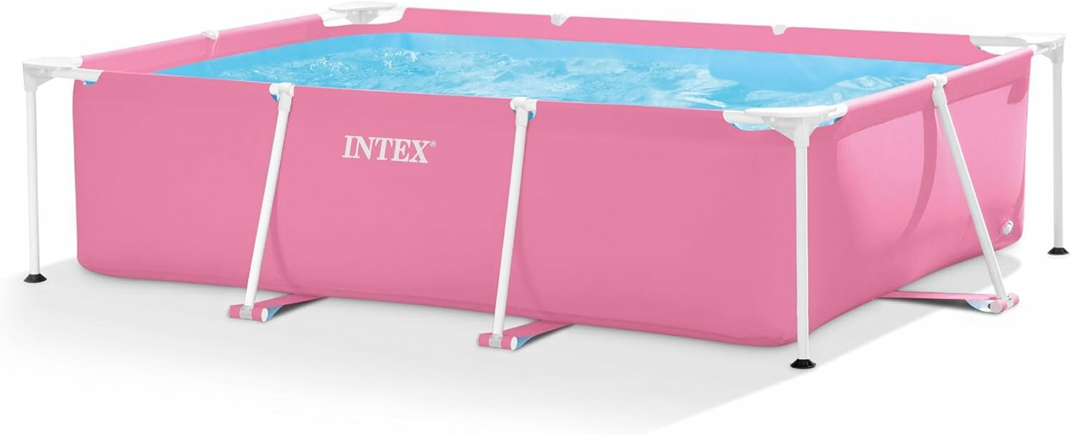 Каркасный бассейн Pink Metal Frame 220х150х60см, 1662л Intex 28266