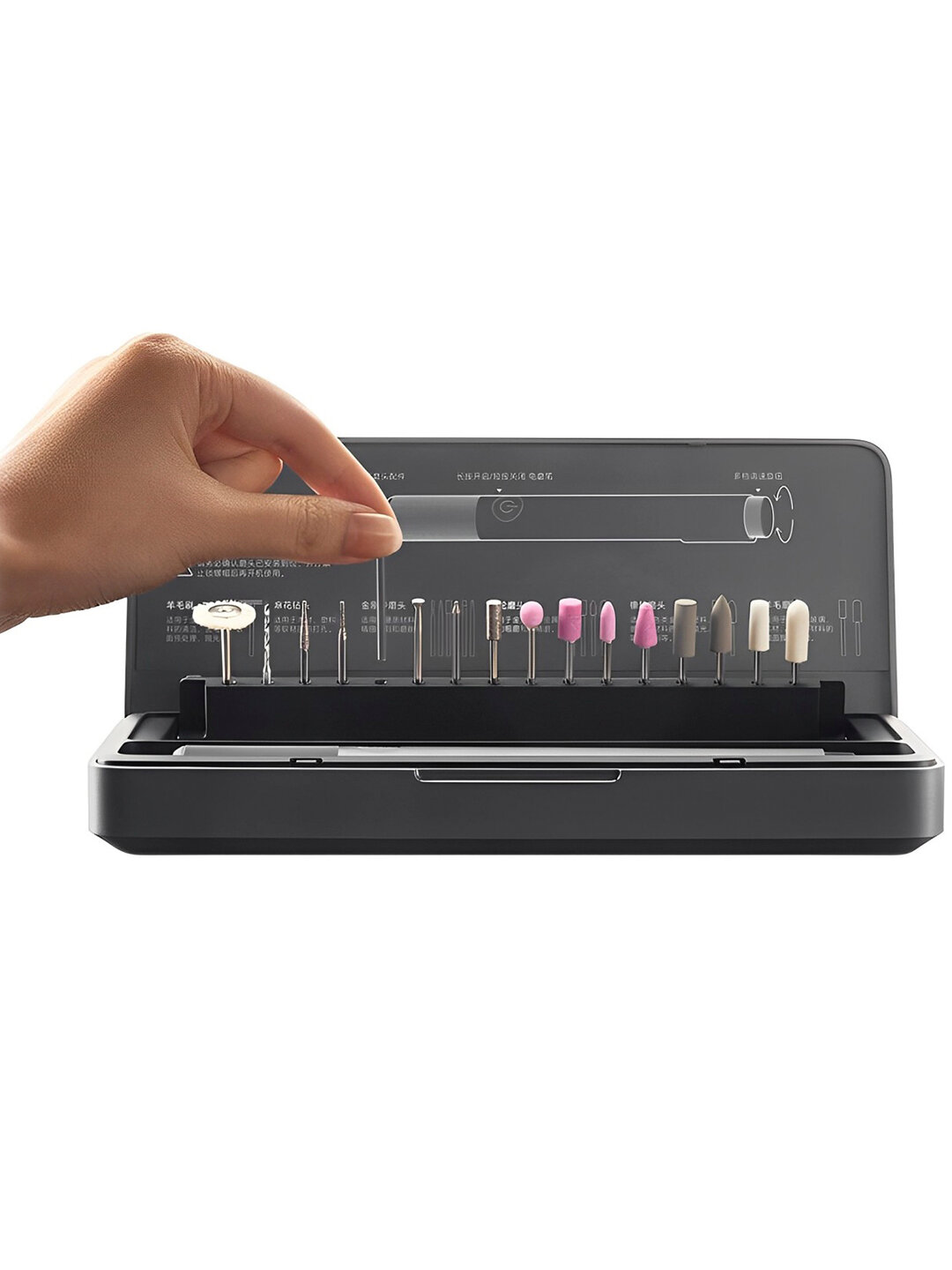 Изображение Электрическая шлифовальная машина с насадками Mijia Household Appliances Sharpening Pen Gray (MJDMB001QW)