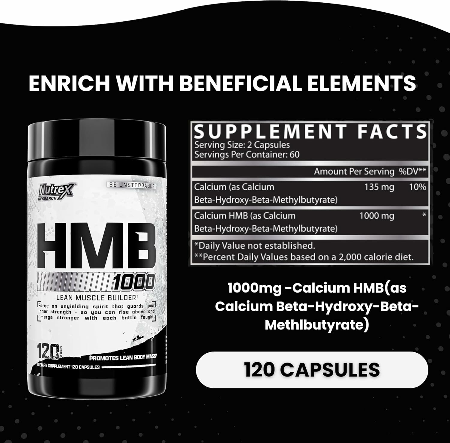 Nutrex Research HMB 1000 мг (120 капсул) – мощная спортивная добавка для ускоренного восстановления и защиты мышц.