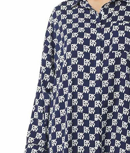 Платье DKNY, размер 44, синий/белый — фото 1