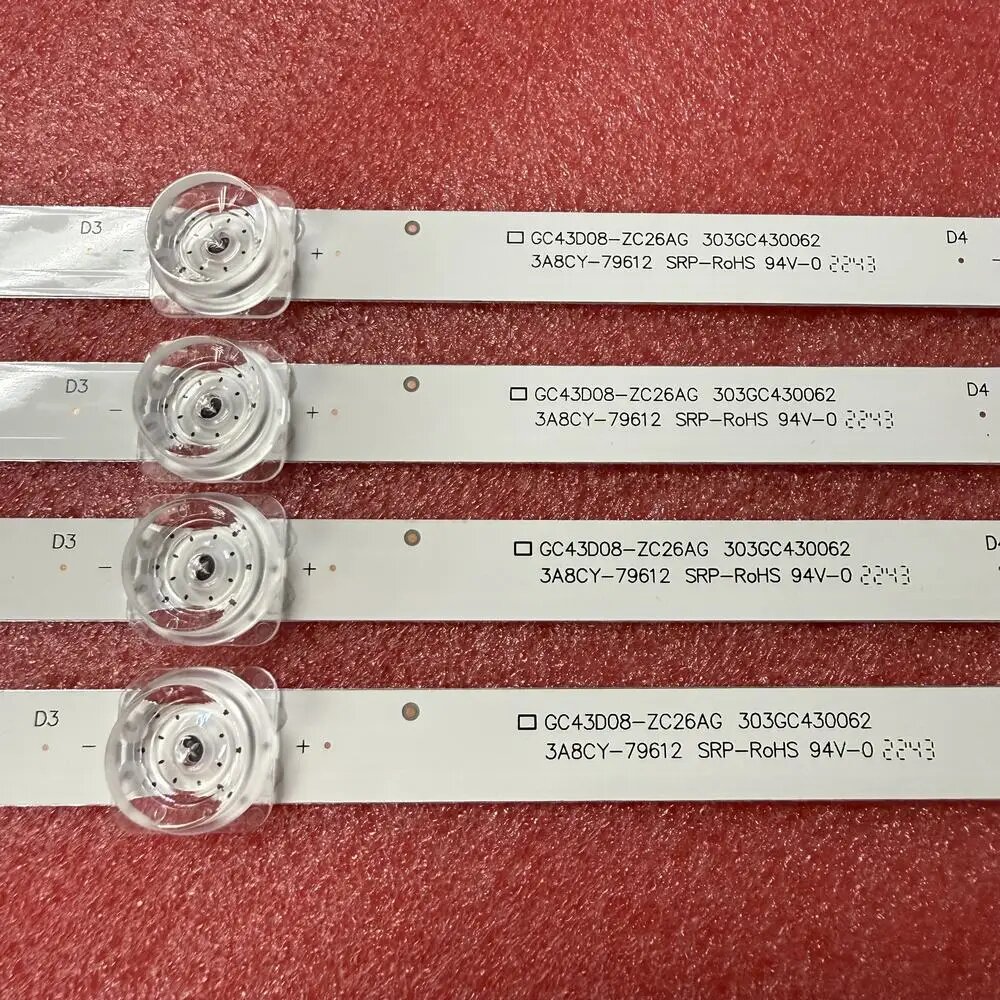 Картинки Светодиодная лента для Xiaomi TV L43M5-5ARU L43M5-4X L43M5-FA GC43D08-ZC26AG-15 303GC430062, 4 штуки, beented