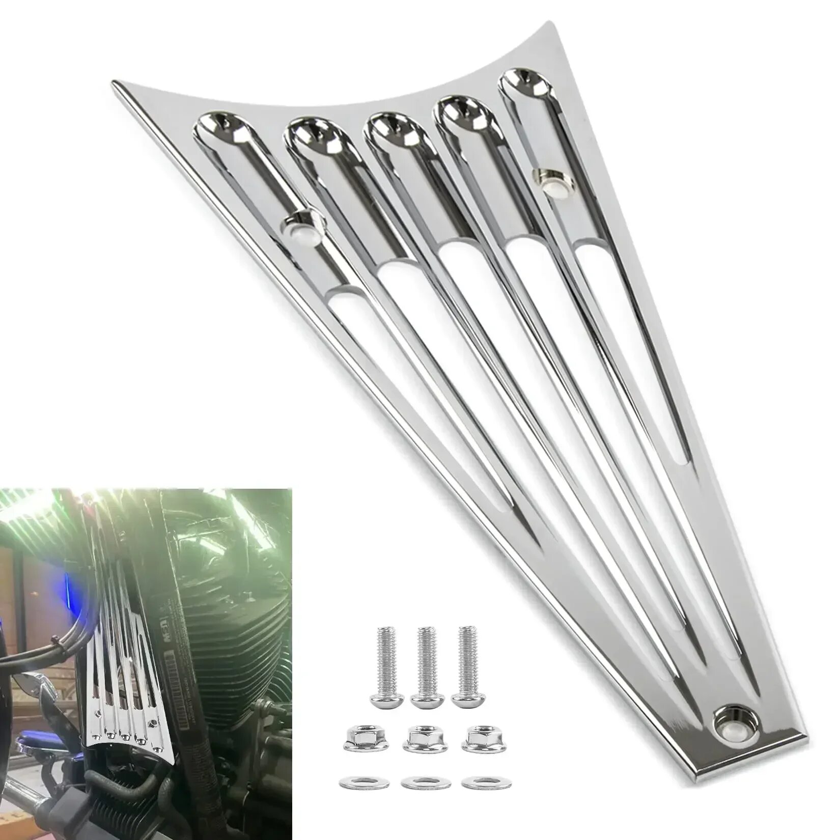 Мотоциклетные ботинки-слайдеры с глубокой кромкой и накладкой на решетку для Harley Touring Electra Glide, Street Glide, Road King 2014-2017 chrome