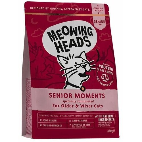 Barking Heads Для Кошек старше 7 лет с лососем и яйцом Мудрые года (Senior Moments 450g) 0,45 кг barking heads щенячьи деньки беззерновой для щенков всех пород с лососем и курицей 2 кг х 3 шт