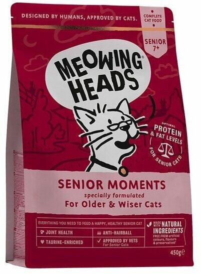 Barking Heads Для Кошек старше 7 лет с лососем и яйцом "Мудрые года" (Senior Moments 450g) 0,45 кг