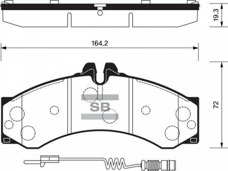 Колодки тормозные передние Sangsin Brake SP1277