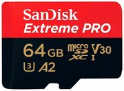 Карта памяти Micro SecureDigital 64Gb SanDisk Extreme Pro microSDXC UHS-I U3 (SDSQXCU-064G-GN6MA)