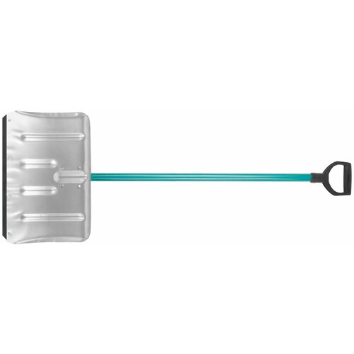 Лопата для уборки снега тротуарная стальная оцинкованная, алюминиевый черенок 500х330х1320 мм