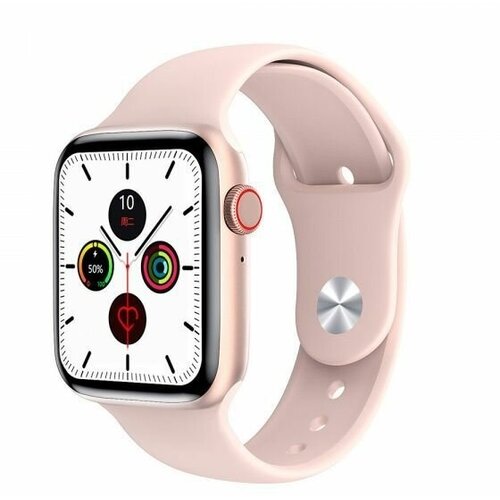 Умные часы Smart Watch W26, Смарт-часы для спорта, С шагомером, С подсчётом калорий, С функцией звонков через смартфон, Золотистый, розовый