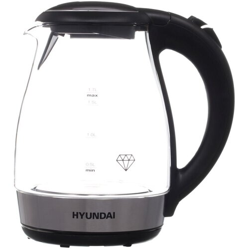Чайник электрический Hyundai HYK-G2030 17л 2200Вт черный корпус стекло 335000₽